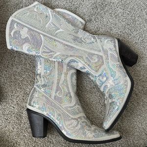 HELEN HEART HOLOGRAPHIC COWGIRL BOOTS
